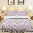 thumbnail image 2 of 3D Floral Pattern Quilt Cover Set Ropa de Cama Set Funda Nórdica Fundas de almohada A005 Lqh, 2 of 3