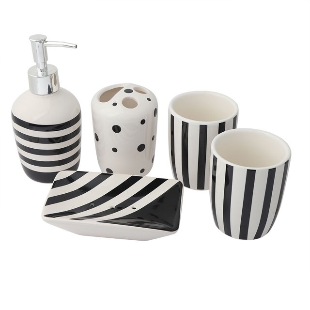 5 unids/set taza de lavado taza de cepillo de dientes dispensador de loción conjunto de caja de jabón accesorios de baño