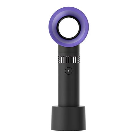 

2 Pack Small Handheld Fan USB Rechargeable Personal Cooling Fan for Travel [Black/Purple]