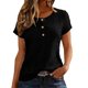 thumbnail image 3 of TaTaai Women's Summer Base Layer Top Short Sleeve V-Neck Mesh Fabric Ribbed Knit Casual Slim Fit Multi-Color T-Shirt Gift, 3 of 8