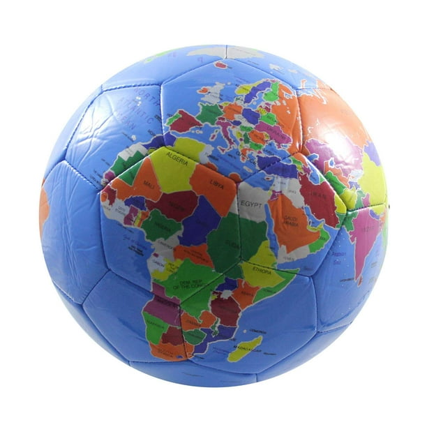 INFLATED Earth Globe Soccer Ball 8" Sports Ball Outdoor Athletic