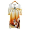 thumbnail image 6 of Squirrel with Pumpkin Women's Fall Dresses Casual Loose Flowy Swing Shift Dress, 6 of 9