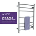thumbnail image 3 of ANZZI Gown 7-Bar 23.6" Wall Mount Electric Towel Warmer in Polished Chrome, 3 of 12