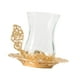 thumbnail image 4 of Taza de té con flores, vaso de cristal, vaso de lujo para fiestas, vaso para beber agua helada para el Día de San Valentín. Oro, 4 of 9