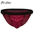 thumbnail image 2 of Feeshow Satin Panties Male Panties Men Lingerie Sexy Thong Underwear Men Bulge Pouch Briefs Low Rise High Cut Bikini UnderwearXL Gong Bohan LED, 2 of 2