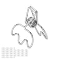 thumbnail image 2 of Clips De Carpeta Pequeños, Abrazaderas De Papel, Hierro Resistente, Fuerte Fuerza De Sujeción, Cola Hueca En Forma De Corona Para Oficina ANGGREK Plata, 2 of 8