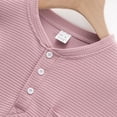 thumbnail image 6 of Timegard Long Sleeve Shirts for Men Fall Casual Breathable Button V Neck Shirts with Pocket Golf Work Solid Color Tee(Pink,M), 6 of 8