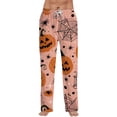 thumbnail image 2 of Mens Halloween Pajamas Men's Casual Pajama Pants with Drawstring Elastic Waist Halloween Lounge Bottoms Drawstring Sleep Pants, 2 of 5