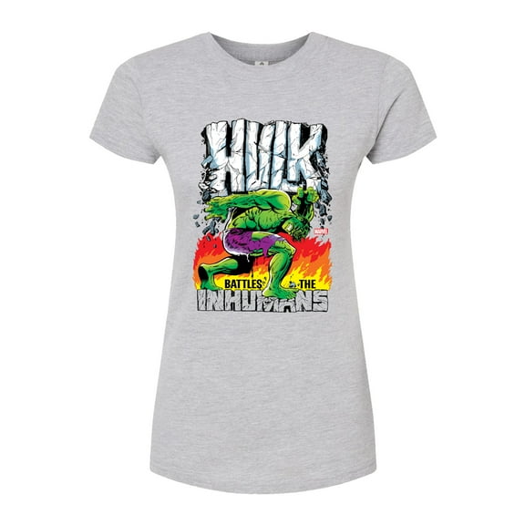 Marvel Hulk - Battles The Inhumans - Juniors Fitted Graphic T-Shirt