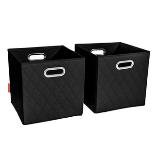 Household Essentials 2pc 12 X 13 Fabric Storage Bin Set Black Mix : Target