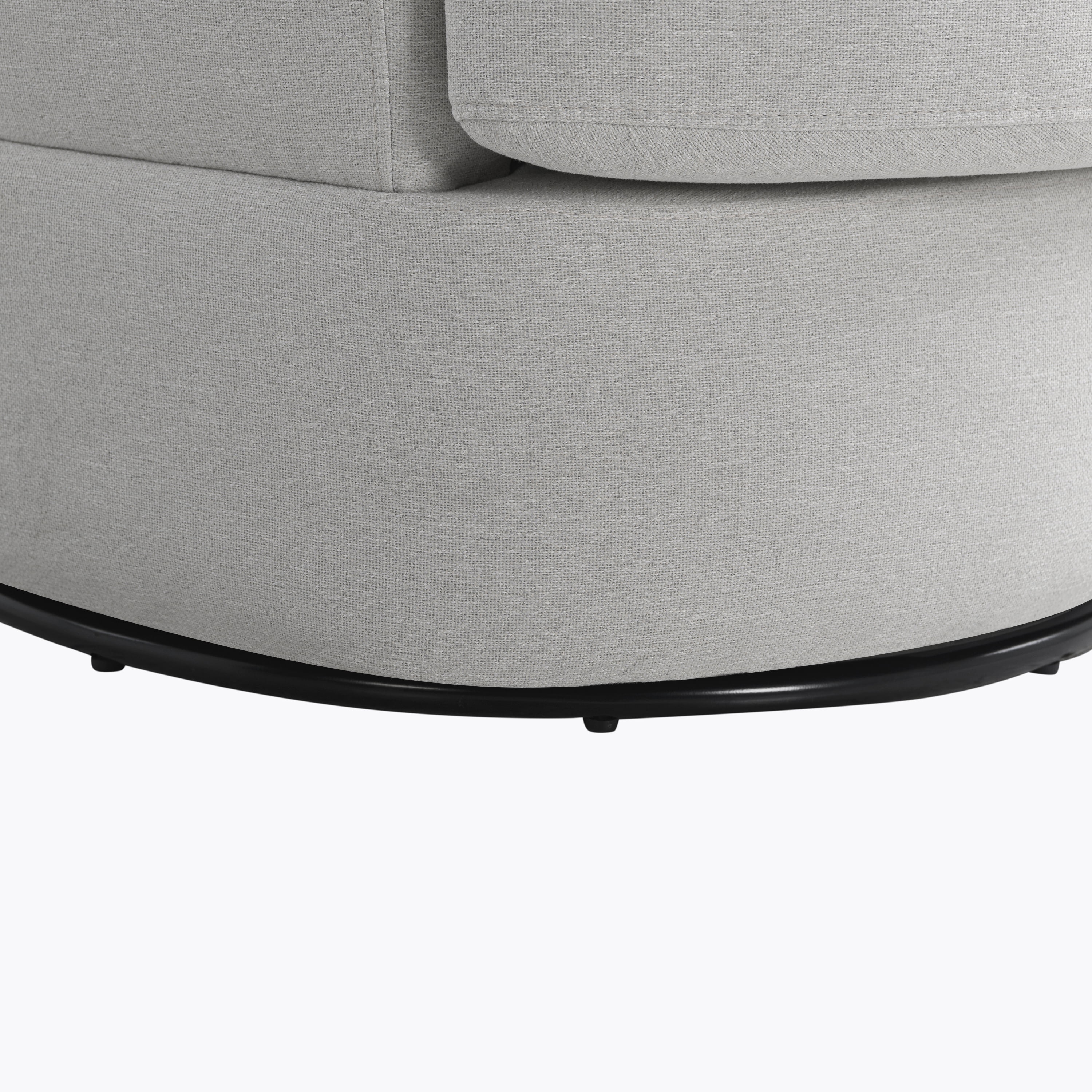 Studio Living Everest Modern Swivel Accent Chair, Ivory Fabric