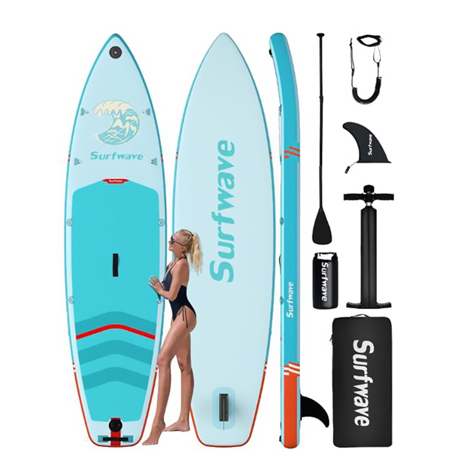 Kadyn Inflatable Stand Up Paddle Board with 1 Fin,1 Pump, 1 Safety leas, 1 Backpack and 1 Removable Paddle, Stand-Up Paddleboarding Equipment for Beginners, Mint Green Kadyn Inflatable Stand Up Paddle Board with 1 Fin,1 Pump, 1 Safety leas, 1 Backpack and 1 Removable Paddle, Stand-Up Paddleboarding Equipment for Beginners, Mint Green