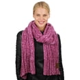 thumbnail image 3 of C.C Women's Ultra Soft Chenille Ribbed Thick Warm Knit Shawl Wrap Scarf-Lavender, 3 of 4