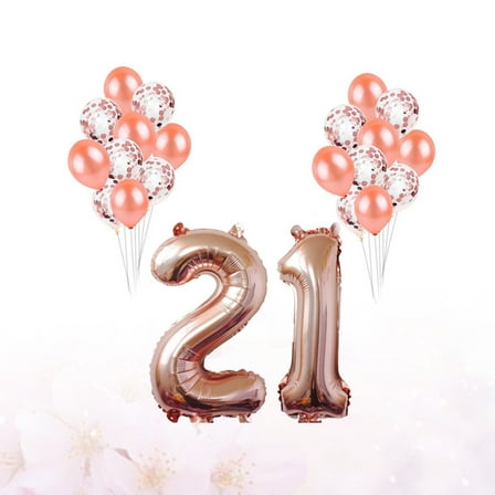 Masteelf 21 Years Birthday Party Balloons Exquisite Detail Balloons Size 1 Golden