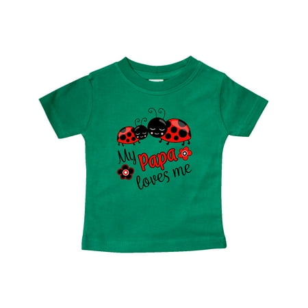 

Inktastic My Papa Loves Me with Cute Ladybugs Gift Baby Boy or Baby Girl T-Shirt
