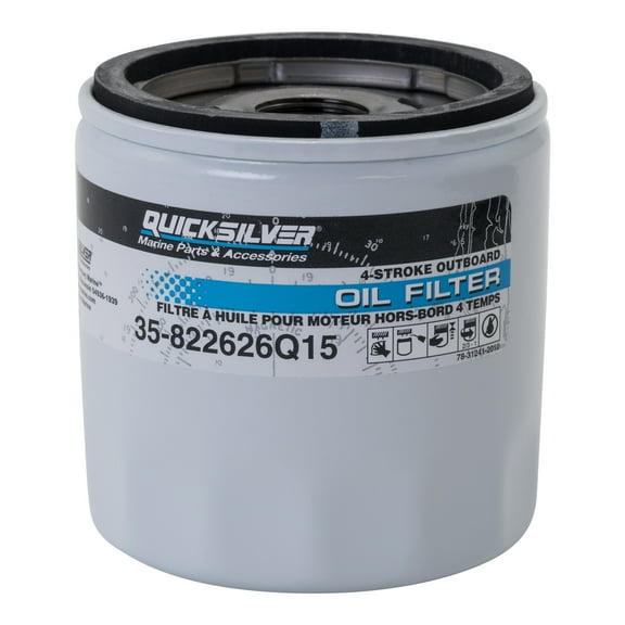 Quicksilver 822626Q15 Oil Filter for Mercury and Mariner V-225 V6 4-Stroke Outboards
