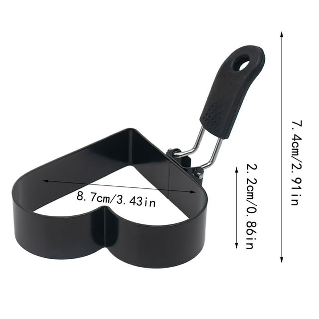 JJKBVCLO 4 Types Stainless Steel Frying Egg Breakfast Egg Pancake Maker With Scald Handle Egg Rings Nonstick Pancake