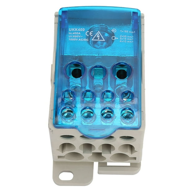 Caja de conexiones de alimentación universal, UKK-400A Caja de distribución de bloque de terminales de riel DIN Caja de distribución de bloque de terminales Fiel a su promesa
