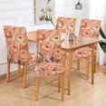 thumbnail image 2 of Yayeee 4 Pack Dining Chair Covers Stretch Parson Chairs Slipcovers Seat Protector, Abstract Orange Flowers, 2 of 6