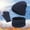 Navy, variant on Women&Men Autumn Winter Warm Cute Wool Hat Scarf Gloves Slouchy Three Winter Snow Knit Cap Screen Mittens Scarves Sets Scarf Hat Gloves Set Scarf Gloves Hat Hat Gloves Scarf Set Men Scarf Hat Set