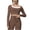 Brown, variant on Ladies Casual Solid Fashion Pullover Patchwork Bra Cup Drawstring Yoga Running Workout Crop Shirts