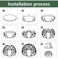 thumbnail image 7 of Esheno Garden Dome Tent 15*9.5FT PVC Transparent Cover Weatherproof Geodesic Bubble for Patio Party Greenhouse (White), 7 of 7