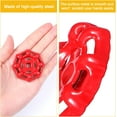 thumbnail image 3 of 2pcs Outdoor Faucet Handle 6 x 6 mm Square Stem Hole Faucets Handles Replacement Parts Round Wheel Hose Bib Handle Rustproof Outdoor Faucet Valve Replacement Part Red Water Spigot Handles for Garden, 3 of 7