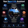 thumbnail image 3 of Bluetooth Call Smartwatch with NFC Payment, 24/7 Heart Rate Monitoring & IP67 Waterproof - 1.45" HD Screen, 100+ Songs Storage, 5 Customizable Dials, 3 of 7
