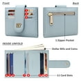 thumbnail image 4 of Badiya Women Small Wallets And Women Slim Bifold Credit Card Holder Minimalist Zipper Coin Pocket, 4 of 10