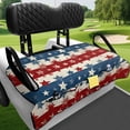 thumbnail image 3 of Yuyamidu Star USA Flag Golf Cart Seat Covers with Pockets 4th of July Golf Cart Seat Towel Blanket Soft Fits 2-Seat Golf Carts Accessories, 3 of 7