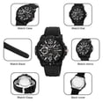 thumbnail image 2 of Men's Digital Sports Watch With Stopwatch/Alarm/Dual Time/ LED Backlight Outdoor Sports Waterproof Watch PU Strap Gifts for Man, 2 of 8