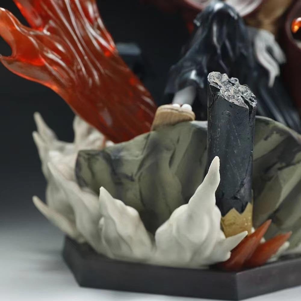 Yoriichi Figure, Fighting Tsugikuni Yoriichi Figurine 30cm/11.8inch Handmade PVC Anime Cartoon Character Model Statue Collectible Craft Gift