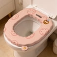 thumbnail image 1 of Cojín de asiento de inodoro Eva con asa | Funda acolchada suave y gruesa para inodoros UVO o cuadrados | Almohadilla antideslizante y lavable para baño, ideal para uso doméstico., 1 of 6