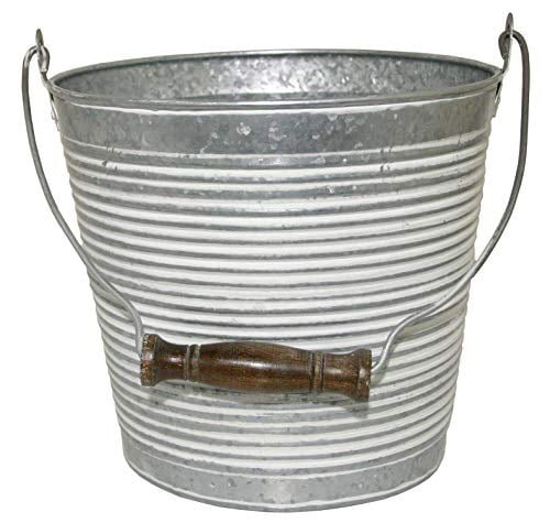 Aged Nickel 14 Robert Allen Home & Garden MPT02046 Galvanized Basin Round Tub Planter Aged Nickel 14 Robert Allen Home & Garden MPT02046 Galvanized Basin Round Tub Planter