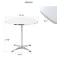 thumbnail image 4 of Modern Round Dining Table for Small Spaces, Minimalist Kitchen and Living Room Table, Compact Circular Table for Family Meals, Tea Time or Workspace, 4 of 8