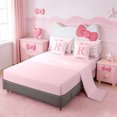 thumbnail image 3 of Erosebridal Cute Bowknot Ribbon 7-Piece Bedding Comforter Set,Pink Letter R Monogrammed King Bedding Sets For Girls Kids,Pink Reversible, 3 of 7