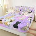 thumbnail image 3 of Homewish Kawaii Dog Lover Twin Sheet Sets for Kids, Cute Cartoon Dalmatian Twin Fitted Sheet, Funny Pug Animal Flat Sheet, Ultra Soft Bedroom Decor, 3-Piece, 3 of 7