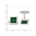 thumbnail image 2 of 925 Sterling Silver Malachite Cuff Links, 2 of 2
