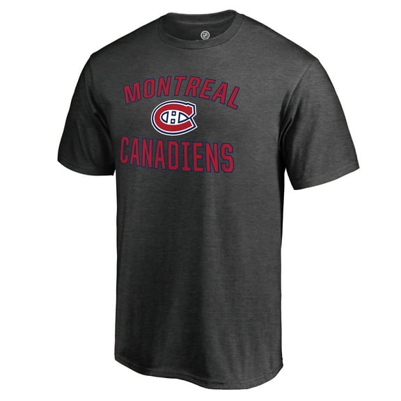 Men's Heathered Gray Montreal Canadiens Victory Arch T-Shirt