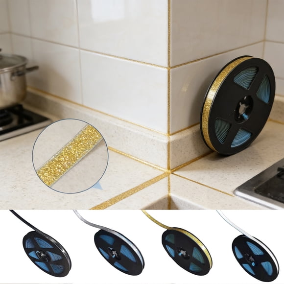 Dianli Home Improvement Sealant Tape Waterproof Wall Gap Sealing Tape 19.7ft Adhesive Caulk Strip for Bathtub Kitchen Sink Toilet Tile Edge Gap Repair Decorative Seal