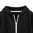 thumbnail image 4 of yocbz Back to School Hoodies Boys Baby Hoodie for Boy Girl, Full Zip-up Lightweight Thin Jackets Coat Sweatshirts Black,Size for 3-4 Years, 4 of 5