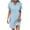 Sky Blue1401, variant on VNKIDY Classic Women Dresses V Neck Solid Color Pullover Comfortable Casual Button Down Dress Summer Autumn