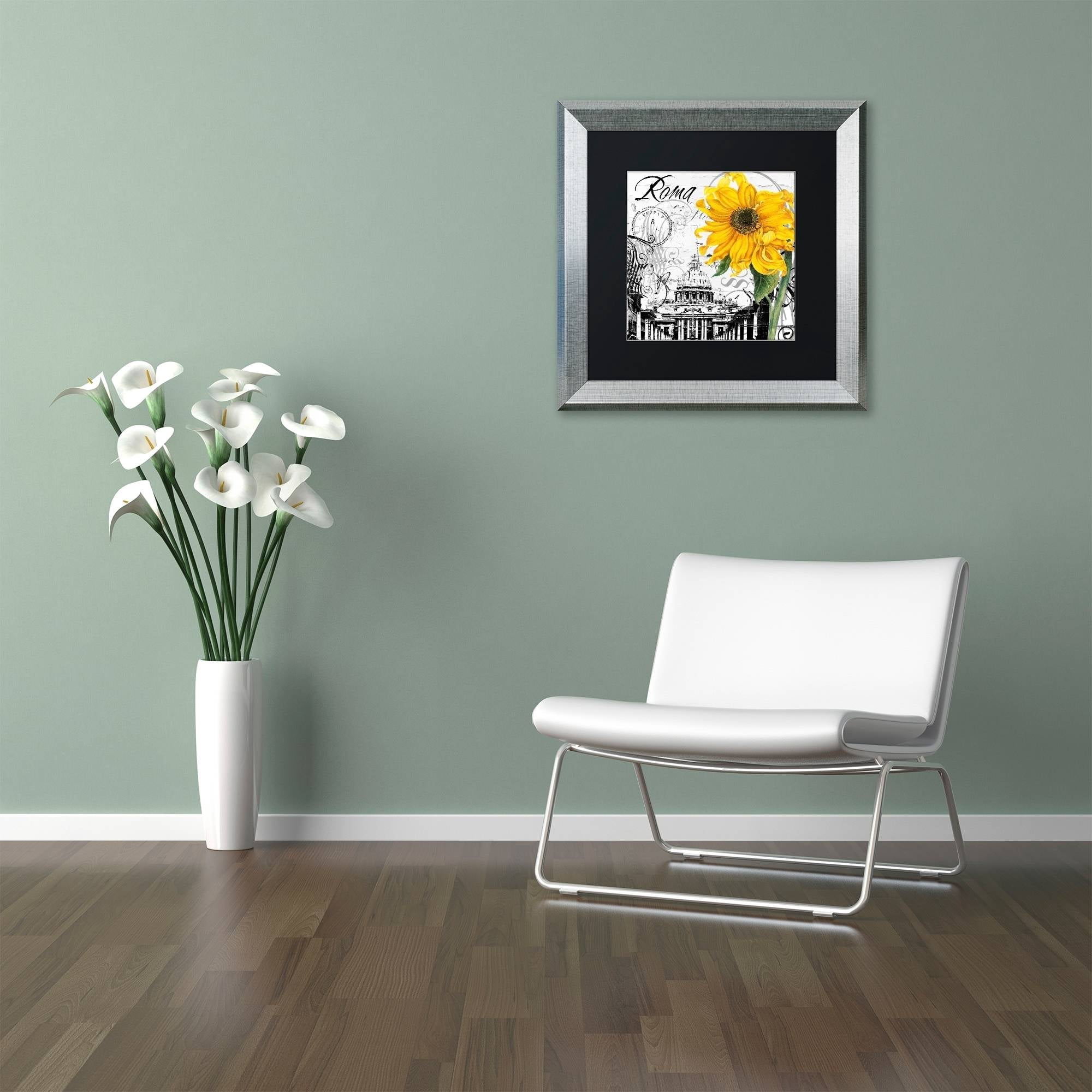 Trademark Fine Art "Italia II" Canvas Art by Color Bakery Black Matte, Silver Frame