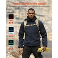 thumbnail image 4 of DEWBU Heated Jacket with 12V Battery Pack Winter Outdoor Soft Shell Electric Heating Coat, Men's Dark Blue, 2XL, 4 of 7