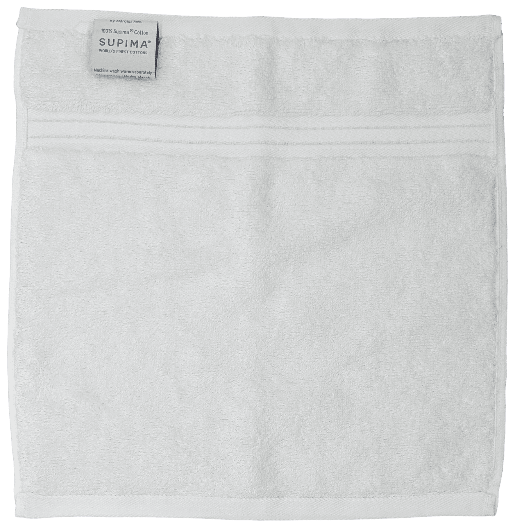 14" x 14" White Washcloths Embrace Collection Luxurious Super Soft Supima Cotton 