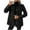 Black, variant on Womens Elegant Pea Coat Mid Long Button Down Wool Blend Trench Coat Fall Winter Lightweight Coat with Pockets