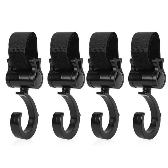 Cochecito de bebé Ganchos Clips 360 grados Pañal Bolsa Perchas Organizador Mosquetón Reutilizable Colgando Picnic Accesorios para caminar 4pcs sidaley BA000390-02B