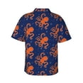 thumbnail image 3 of Uemuo Octopus Printed Regular Fit Short Sleeve Casual Hawaiian Shirt for Men,Aloha shirt,Tropical shirt,Floral print shirt,Vacation Beach shirt-, 3 of 9