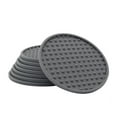thumbnail image 4 of TRIANU Coasters for Drinks, 6Pcs Silicone Coasters with Holder, Cup Mat - Deep Grooved Non-Slip Base & Non-Stick, Heat Resistant Coasters for Prevents Furniture and Tabletop Damages, Gray, 4 of 8