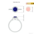 thumbnail image 6 of ANGARA Natural Round Tanzanite Halo Ring with Diamond Accents in 14K White Gold for Women (Size-6mm) | December Birthstone, Birthday, Anniversary, Jewelry Gift for Women | Natural Tanzanite Ring, 6 of 11